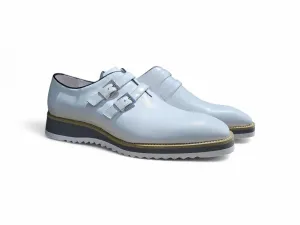 American Shade Crisp Look Burnished Double Monk Whole Cut Shoe
