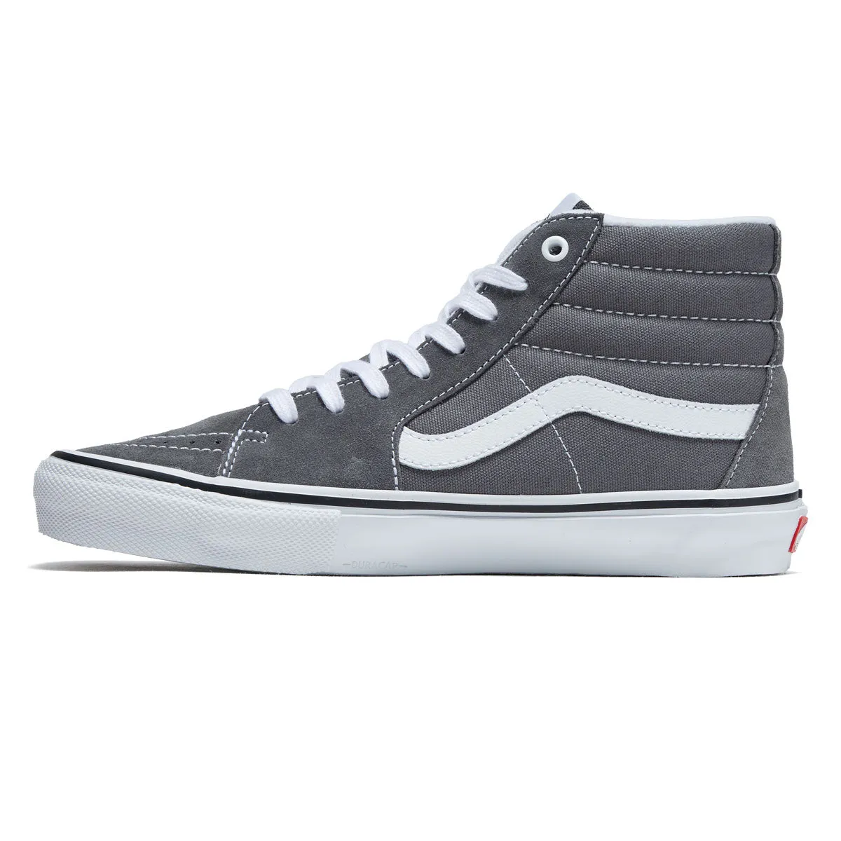 Vans Skate Sk8-hi Shoes - Pewter/White Skateboard Motion