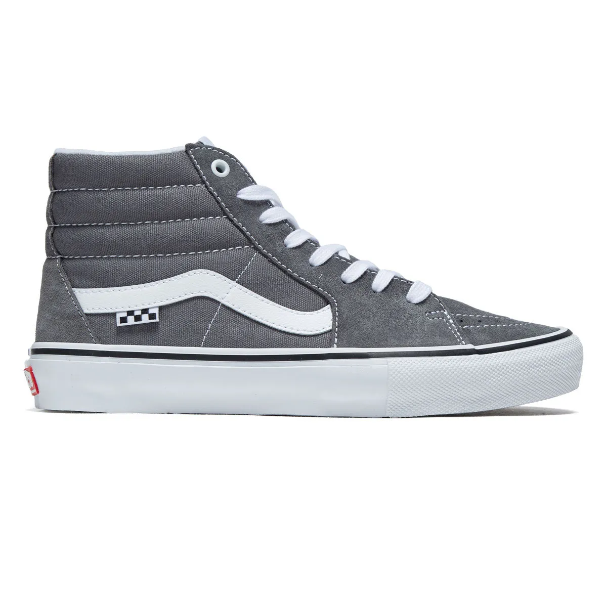 Eva Midsole Anti   Slip Vans Skate Sk8-hi Shoes - Pewter/White