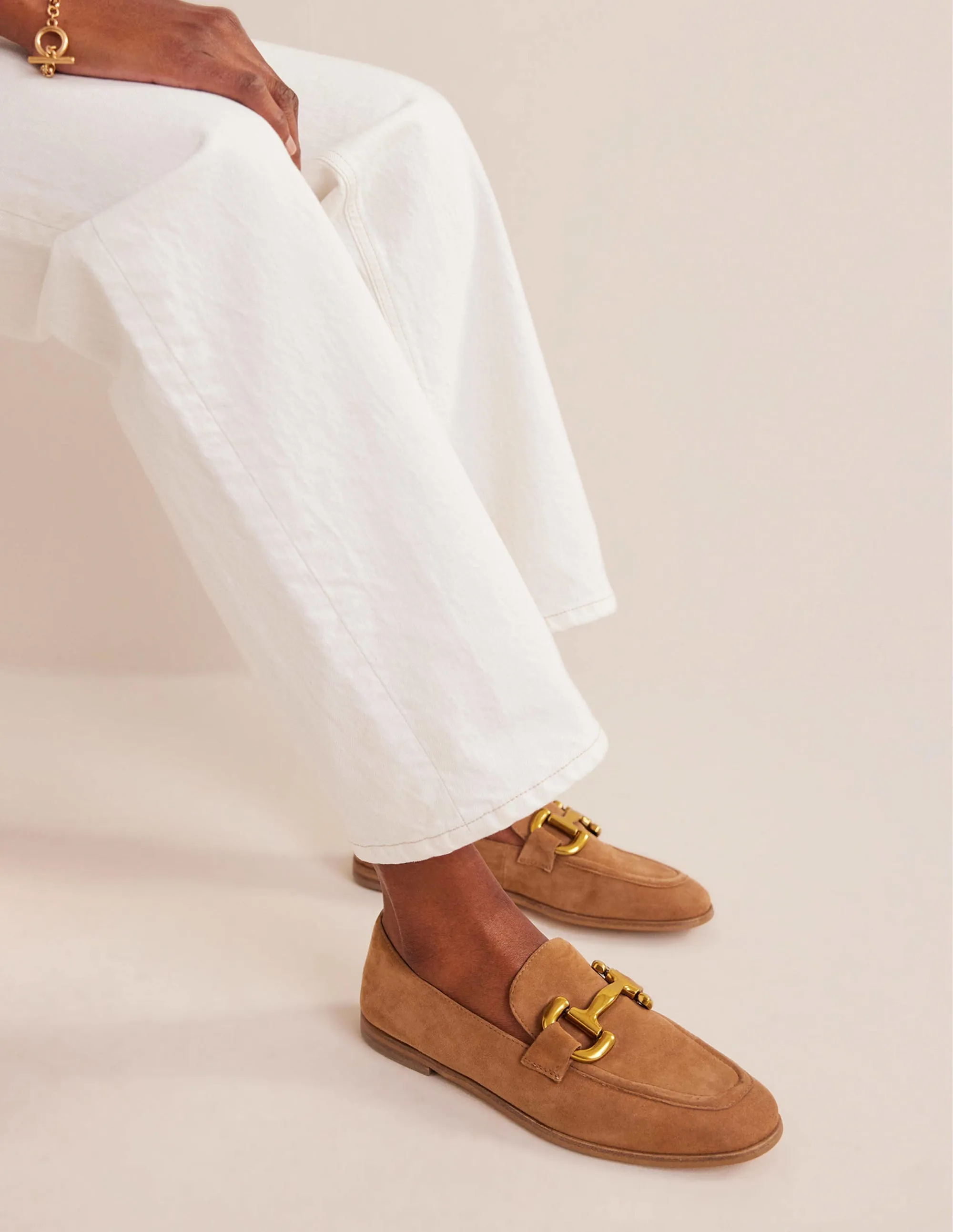 Even Path Iris Snaffle Loafers-Ginger Snap Suede