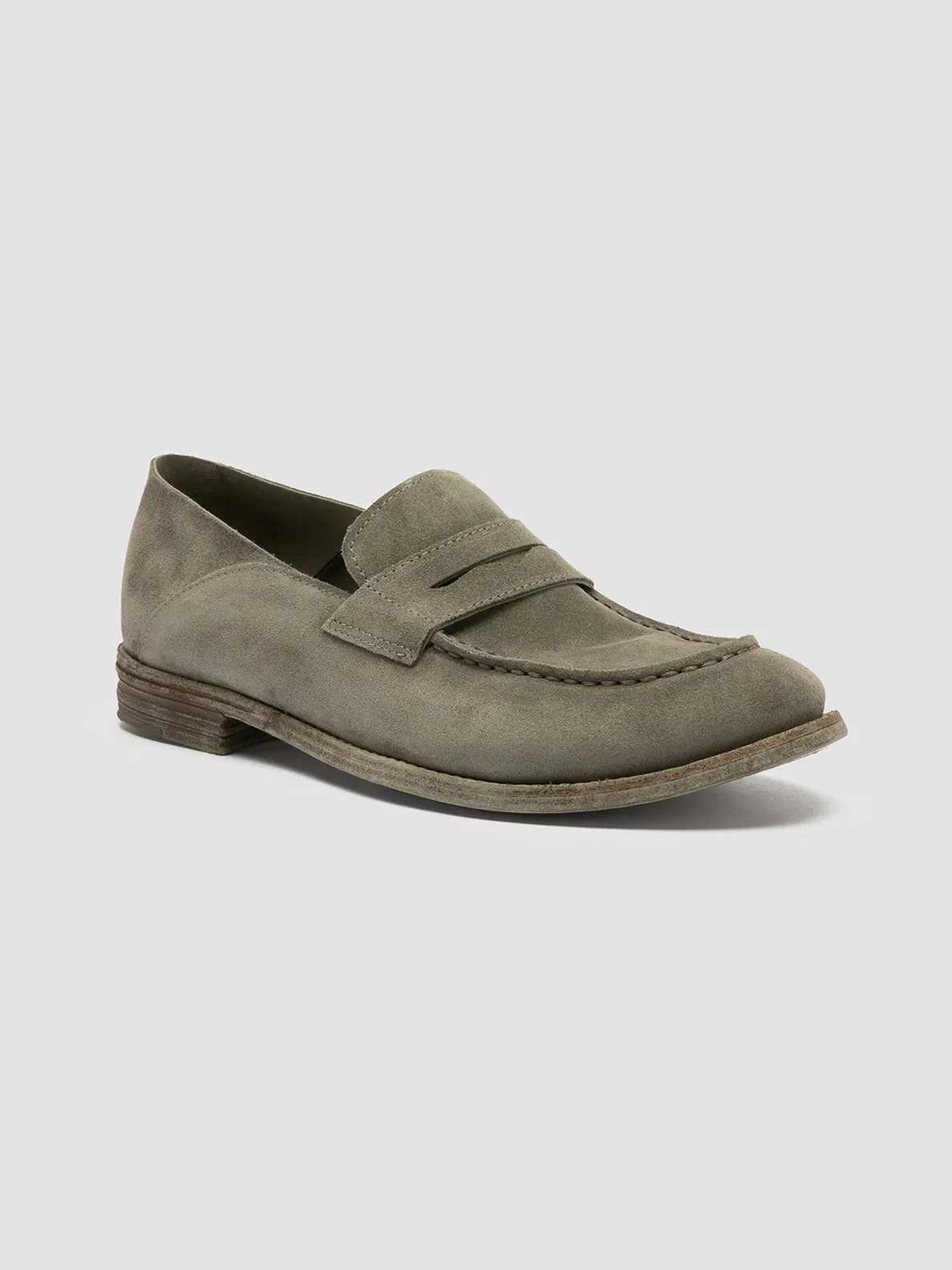 Premium Leather Shoes lake walk LEXIKON 516 - Green Suede Loafers