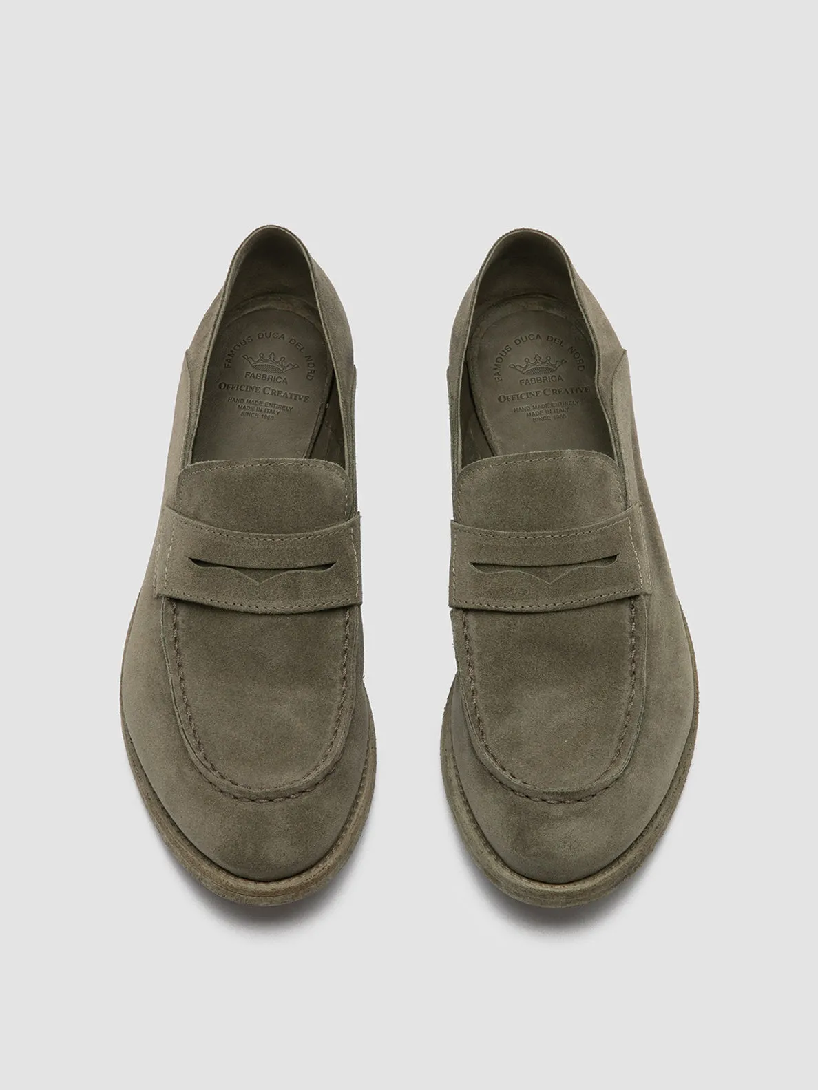 LEXIKON 516 - Green Suede Loafers Open Plaza Cloud Sprint