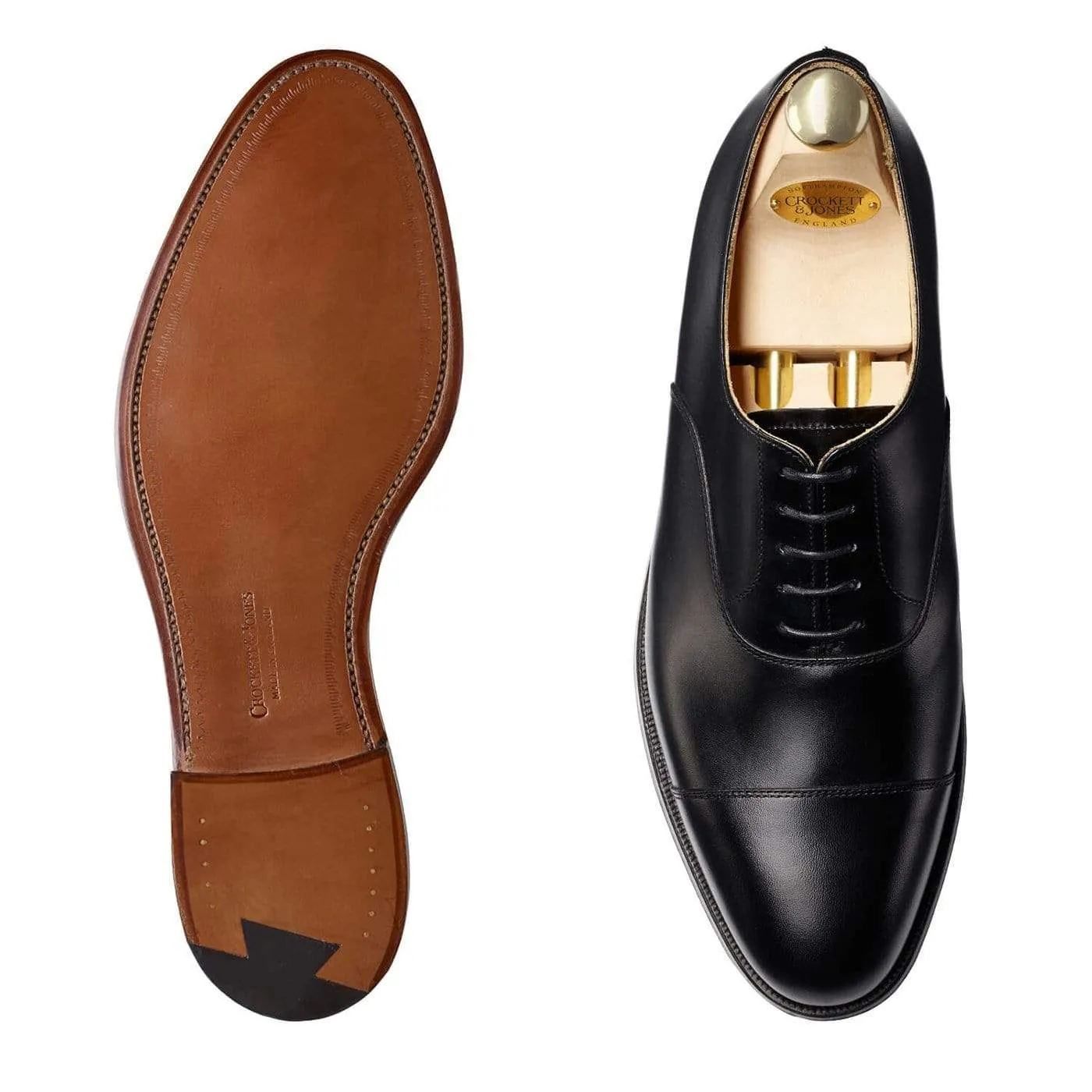Trendy Look Shoes Easy Wear Shoes Connaught Black Calf (F Fitting)