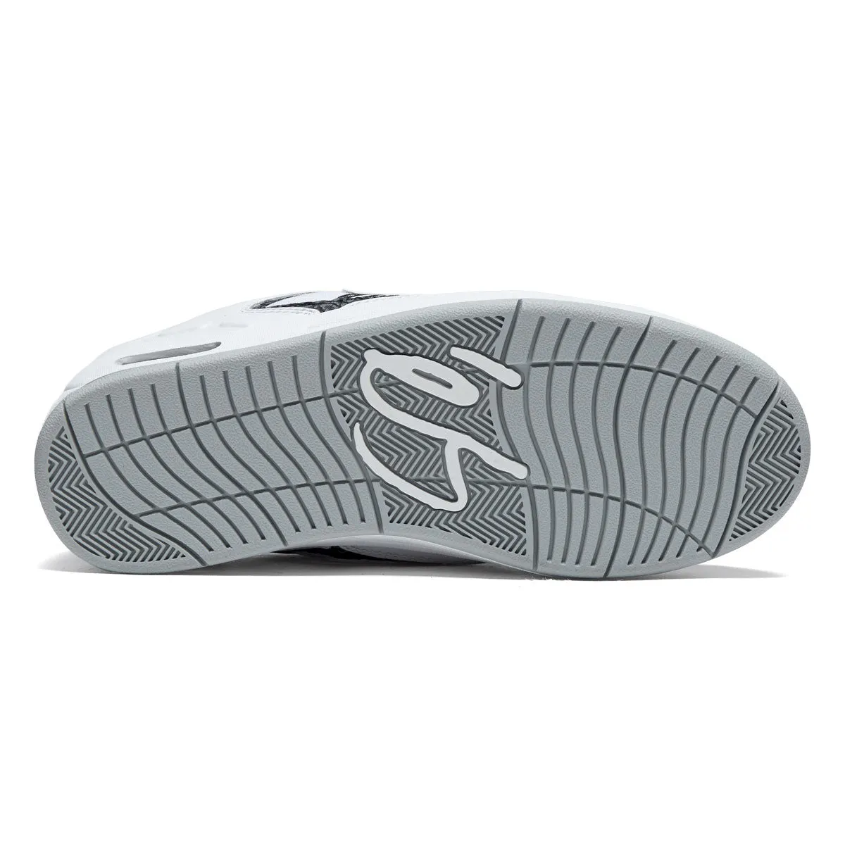 eS Creager Shoes - White/Grey/Black Dynamic Ride Skateboarder