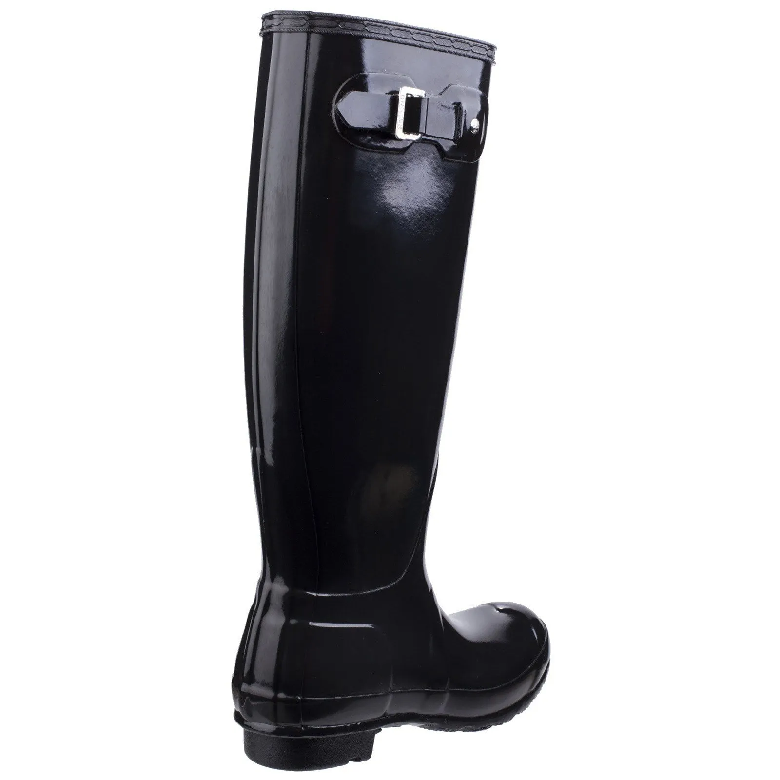 Active Outdoor Boots Hunter Womens Original Tall Gloss Wellington Boots Black