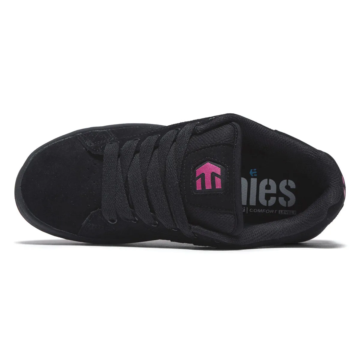 Etnies Womens Callicut Shoes - Black/Pink Flat Platform