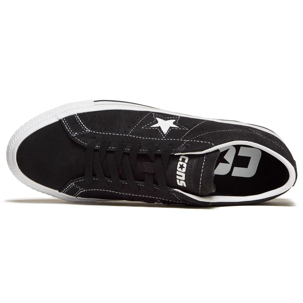Converse One Star Pro Ox Shoes - Black/Black/White Pro Movement Relaxed Style