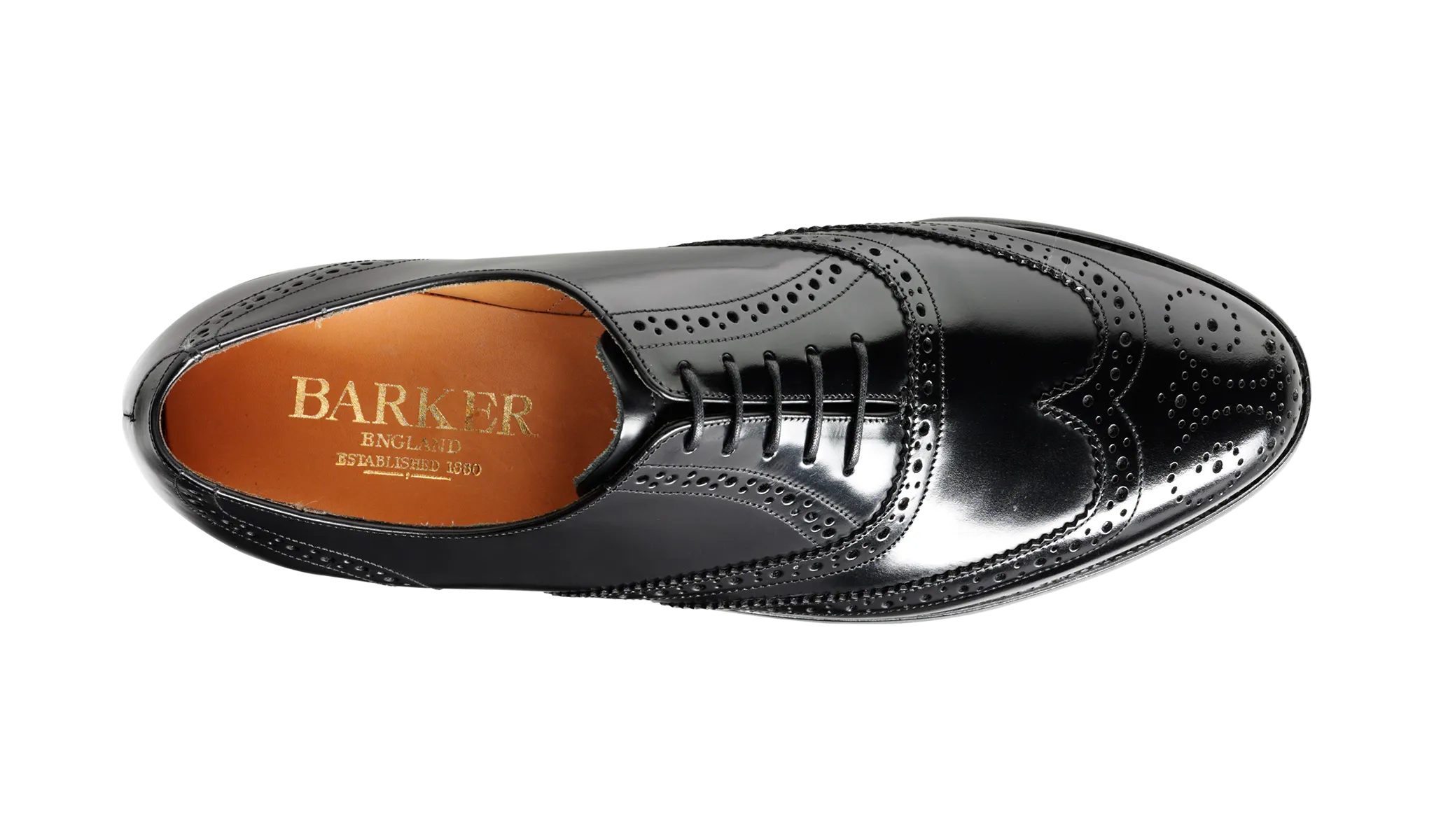 Albert - Black Hi-Shine - Barker Shoes Rest of World
