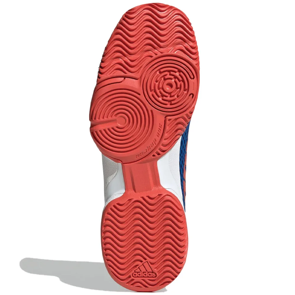 Step Support Street Look adidas Barricade Tennis Shoes (Junior) - Bright Royal/Bright Red/Cloud White