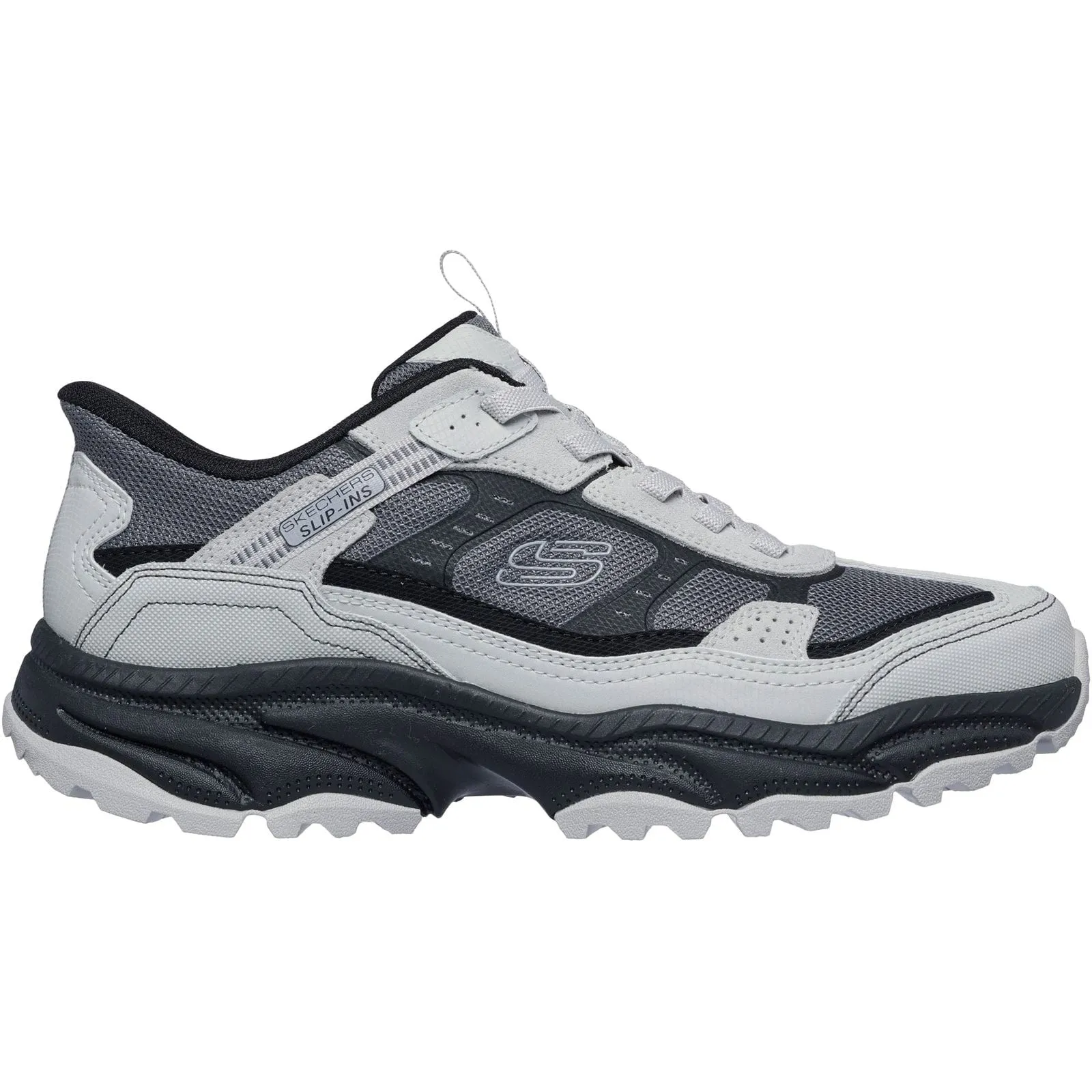 Skechers Mens Vigor AT Hiking Shoes Grey/Black Fast Fit Boots