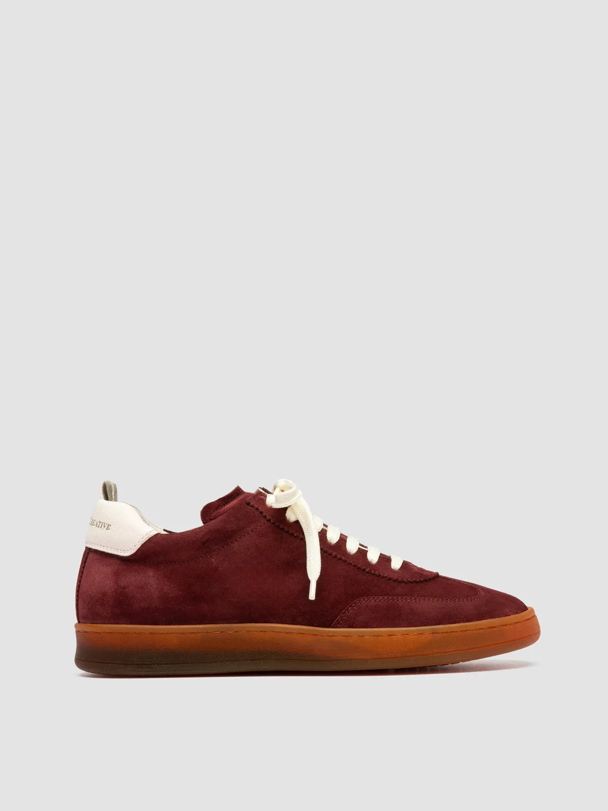 Tech Knit Week Easy CHANCE 101 - Burgundy Leather and Suede Sneakers