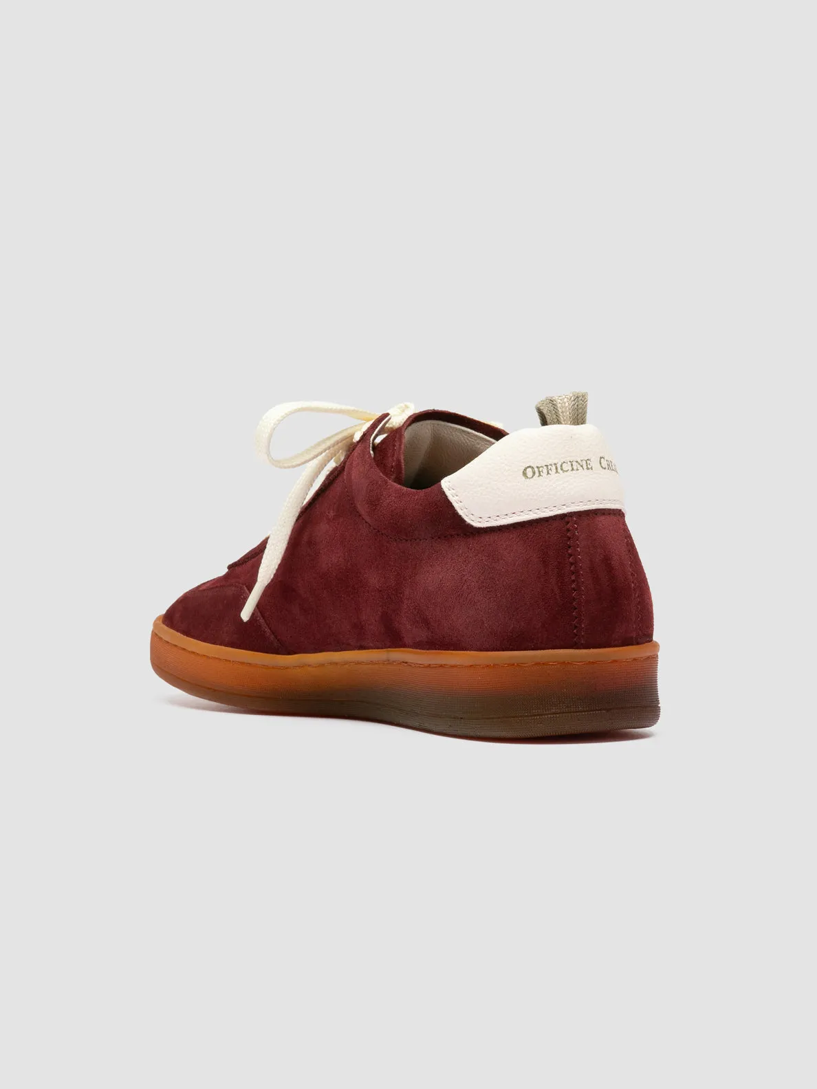CHANCE 101 - Burgundy Leather and Suede Sneakers Strap Mode