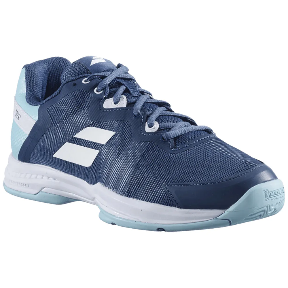 Babolat SFX3 All Court Tennis Shoes (Ladies) - Deep Dive/Blue Fashion Edge