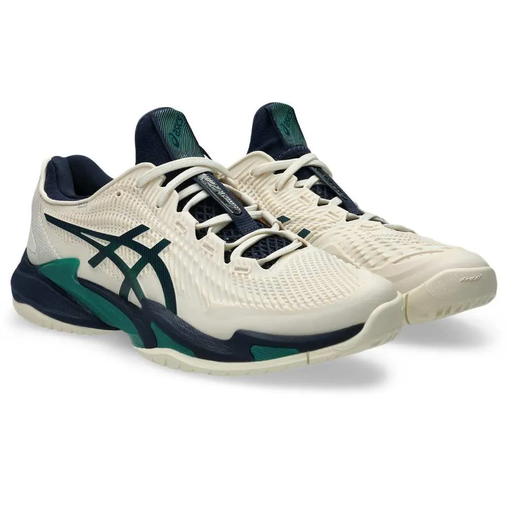 Asics Court FF 3 Men's Tennis Shoe (Cream/Jasper Green) Mobility Seekers