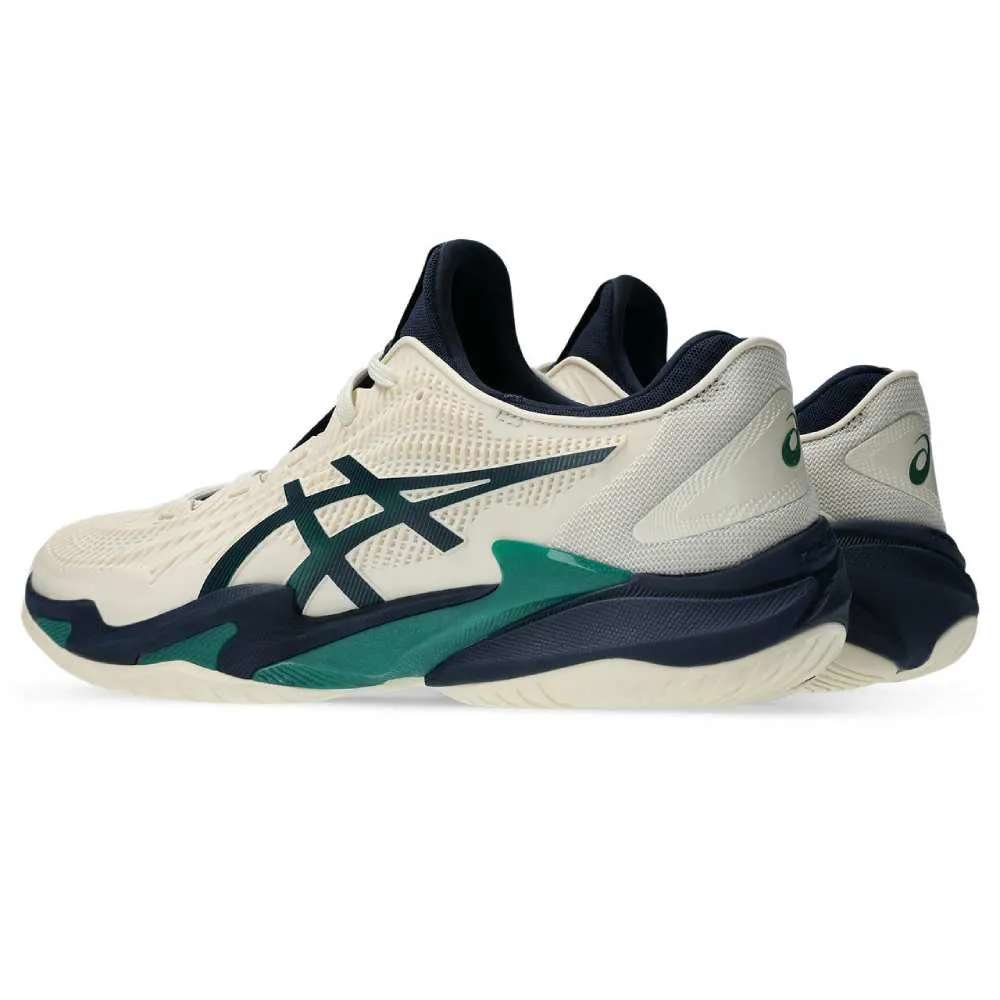 Asics Court FF 3 Men's Tennis Shoe (Cream/Jasper Green) streamlined look Neutral Color