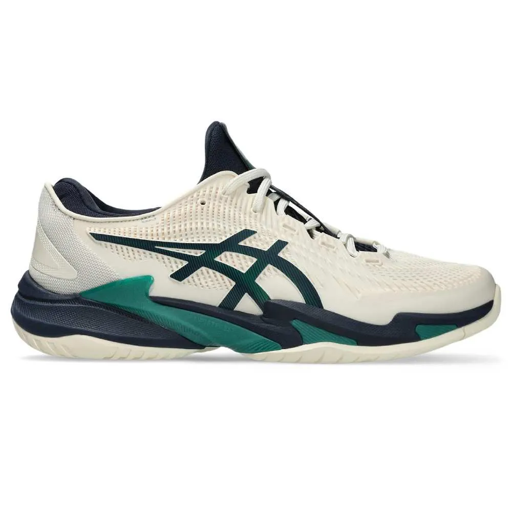 Sweat Free Active Wear Asics Court FF 3 Men's Tennis Shoe (Cream/Jasper Green)