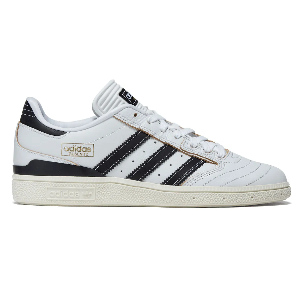 Cushioned Adidas Busenitz Shoes - Crystal White/Core Black/Off White