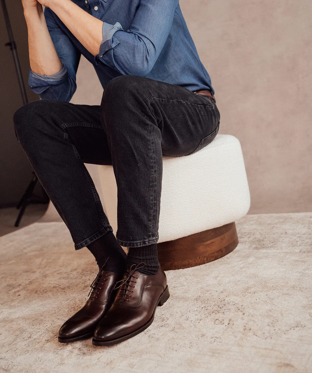 Comfort Stand Satin Glow Richelieu ANDREAS Marron Patin??