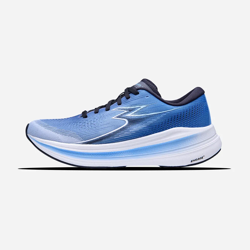 Comfort Padding Around Ankle running on a sand track shoes 361-CENTAURI 3: Azure Blue/Grey Blue