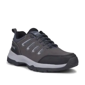 Quick Break-In Leap7x Dark Grey Lacing Sports Trekking Shoes For Men COLUMBO-1E By Liberty