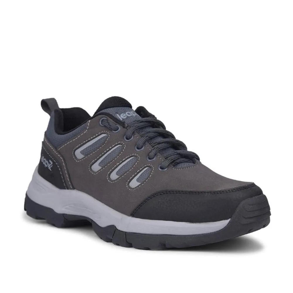 Quick Break-In Leap7x Dark Grey Lacing Sports Trekking Shoes For Men COLUMBO-1E By Liberty