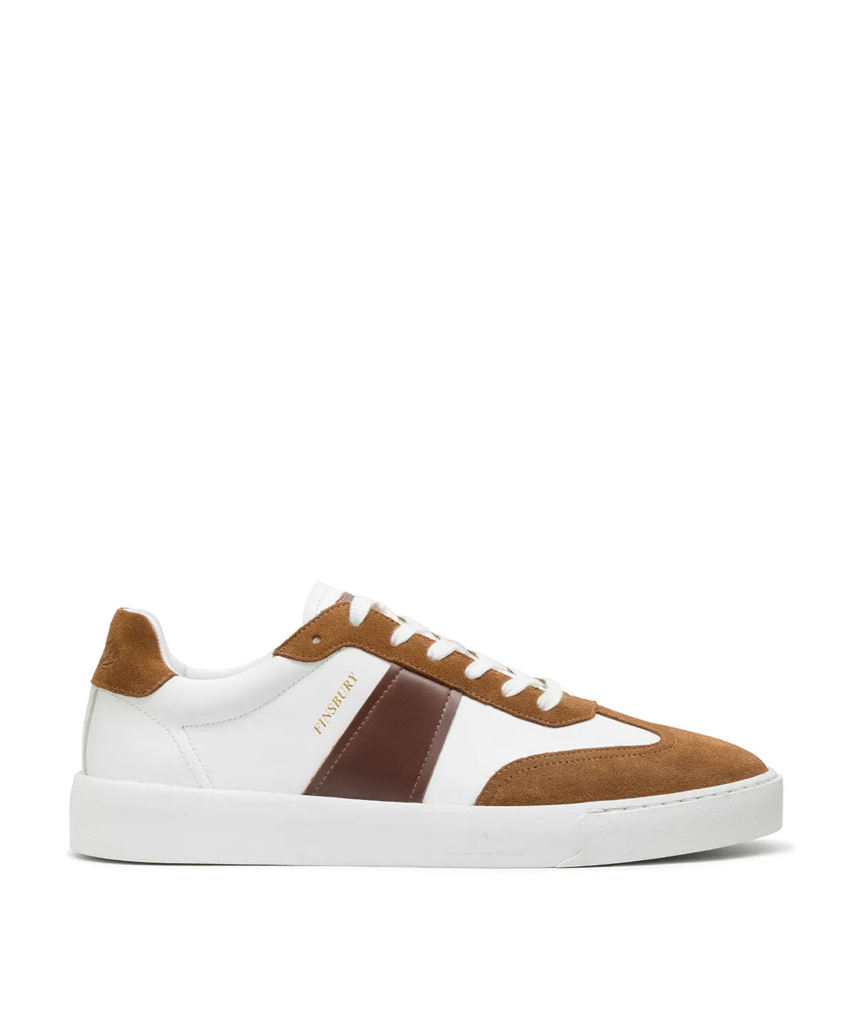 Sneakers LEO Blanc et Marron Supportive structure spring fresh