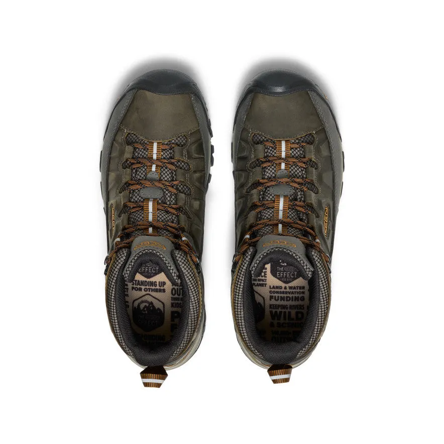 Men's Targhee III Waterproof Mid Wide  |  Black Olive/Golden Brown Slope Ready Shock absorption