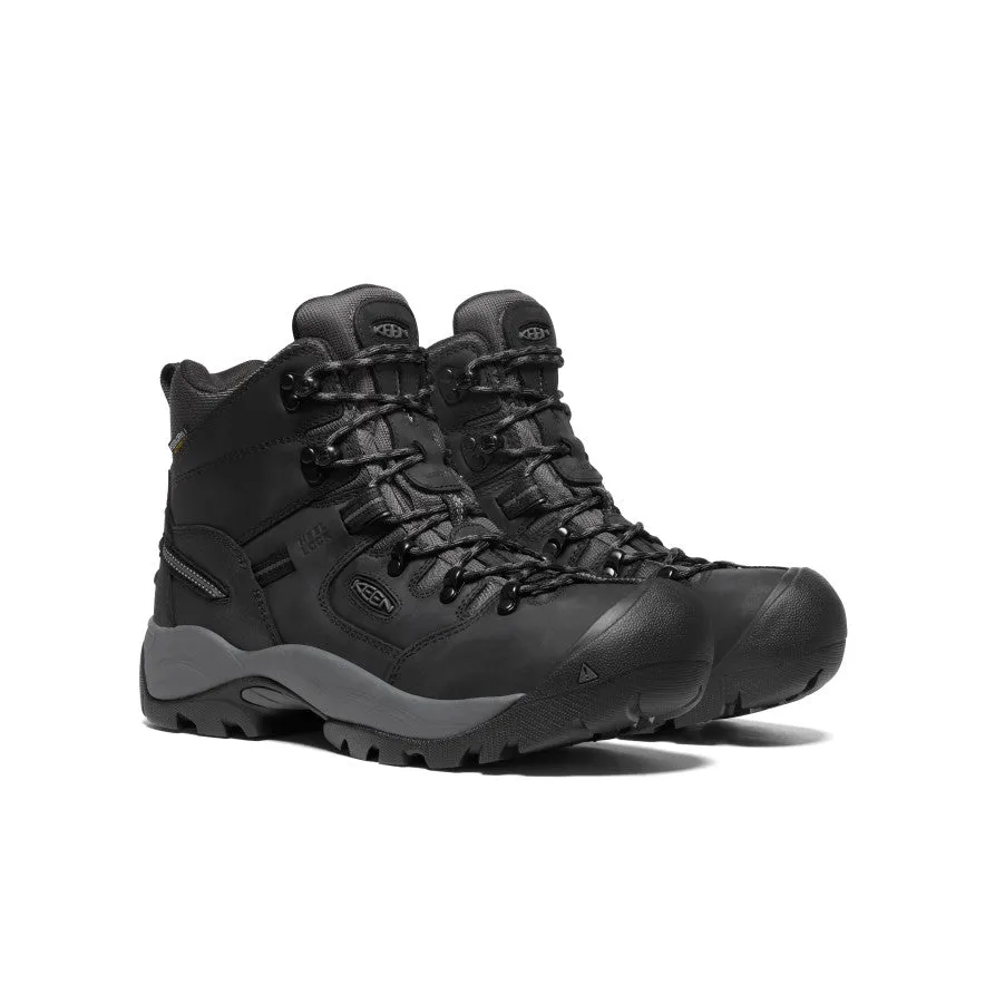 Outdoor Hiking Gear Day Hiking Men's Pittsburgh Energy 6" Waterproof Boot (Carbon Toe)  |  Black/Forged Iron