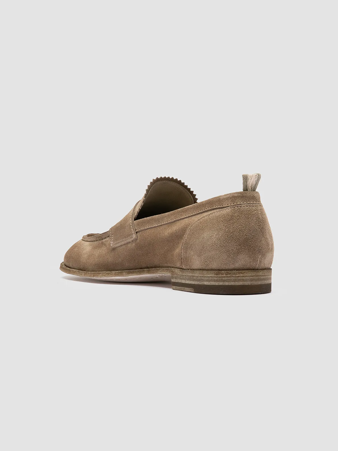 French Design SOLITUDE 001 - Taupe Suede Penny Loafers