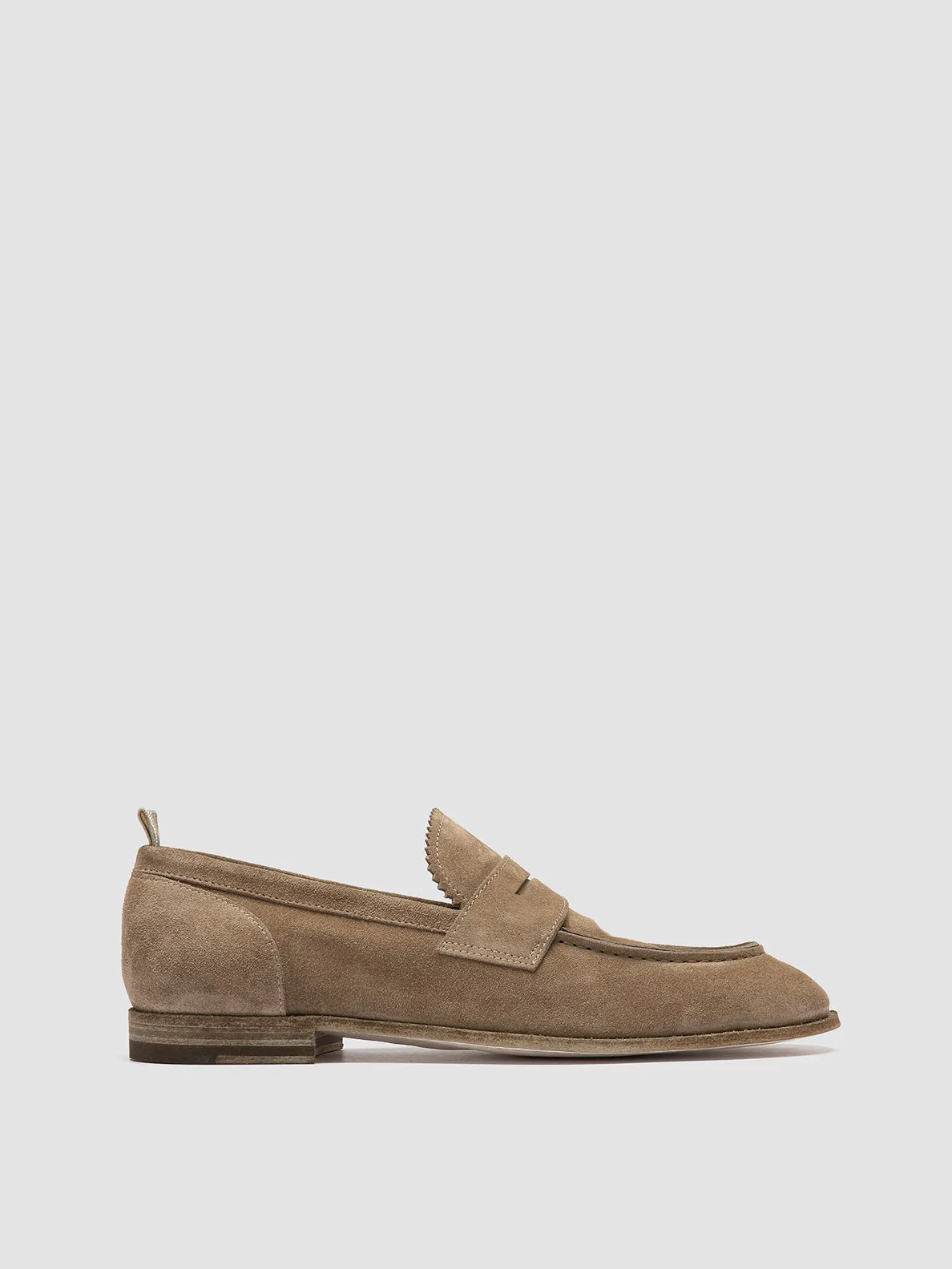 SOLITUDE 001 - Taupe Suede Penny Loafers Foot Care Durable Comfort Shoes