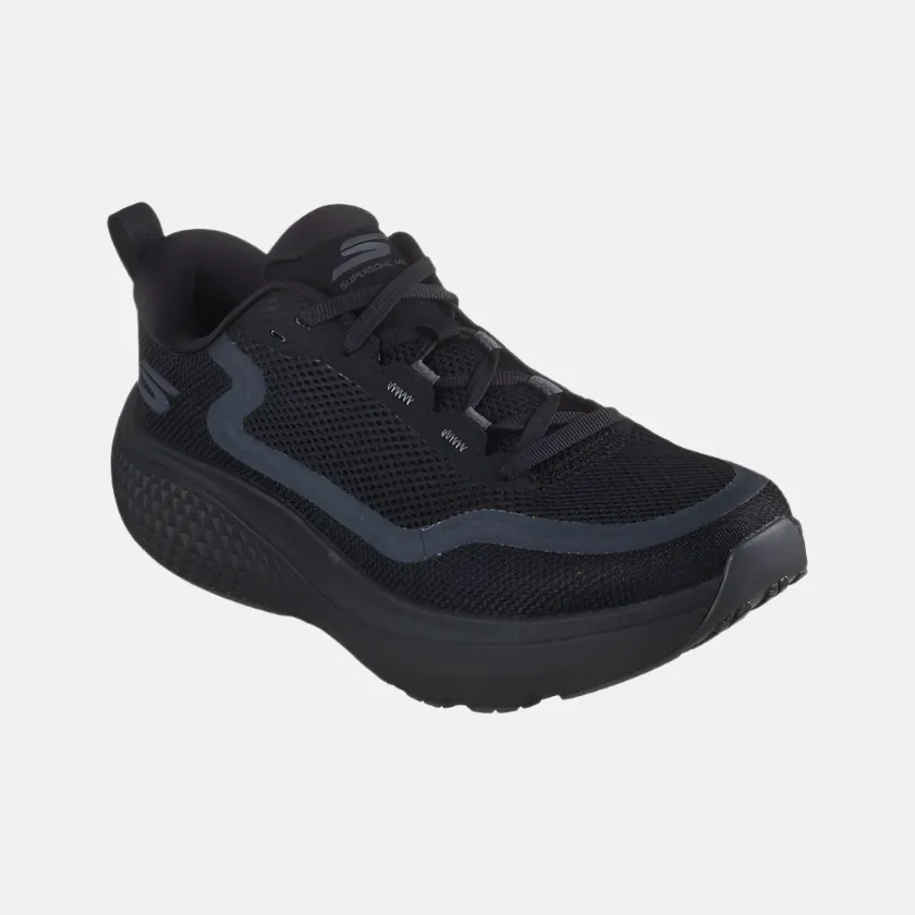 narrow - base - feature shoes Skechers Go Run Supersonic Max Men's Running Shoes -Black