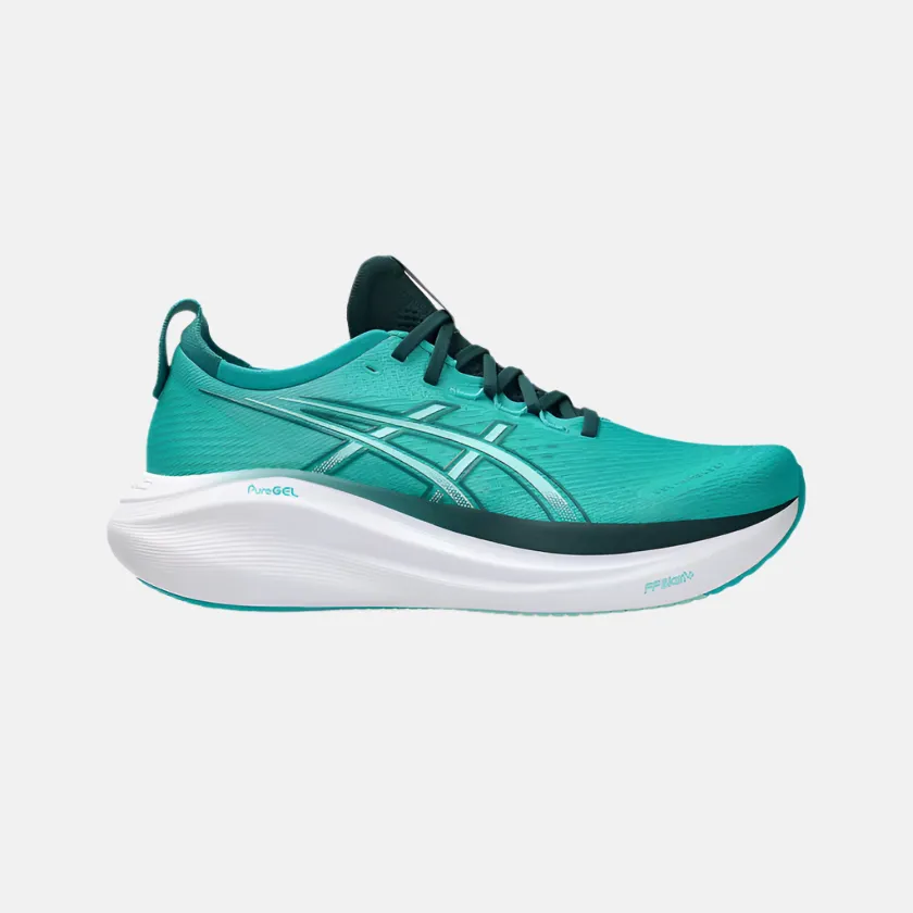 exploration - shoes Asics GEL-NIMBUS 27 Men's Running Shoes -Wave Teal/Saxon Green
