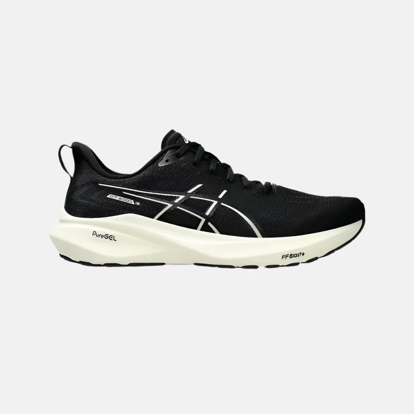 ventilation - rich running option Durable Sole Asics GT-2000 13 Men's Running Shoes -Black/White