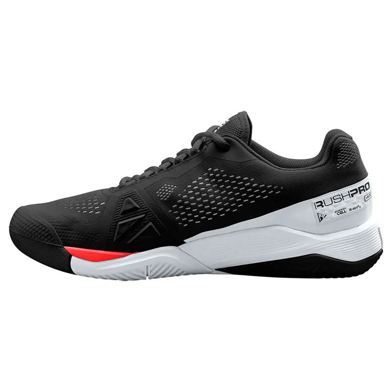 Wilson Men's Rush Pro 4.0 Tennis Shoes Black White senior care