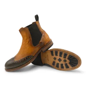 6541 -Safari Olivia Chelsea Brogue Flexible Sole