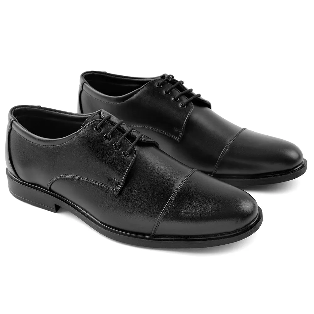 Walk Style Shoes Adjustable Straps Fortune Black Lacing Formal Oxford Shoes For Men HML-13E By Liberty