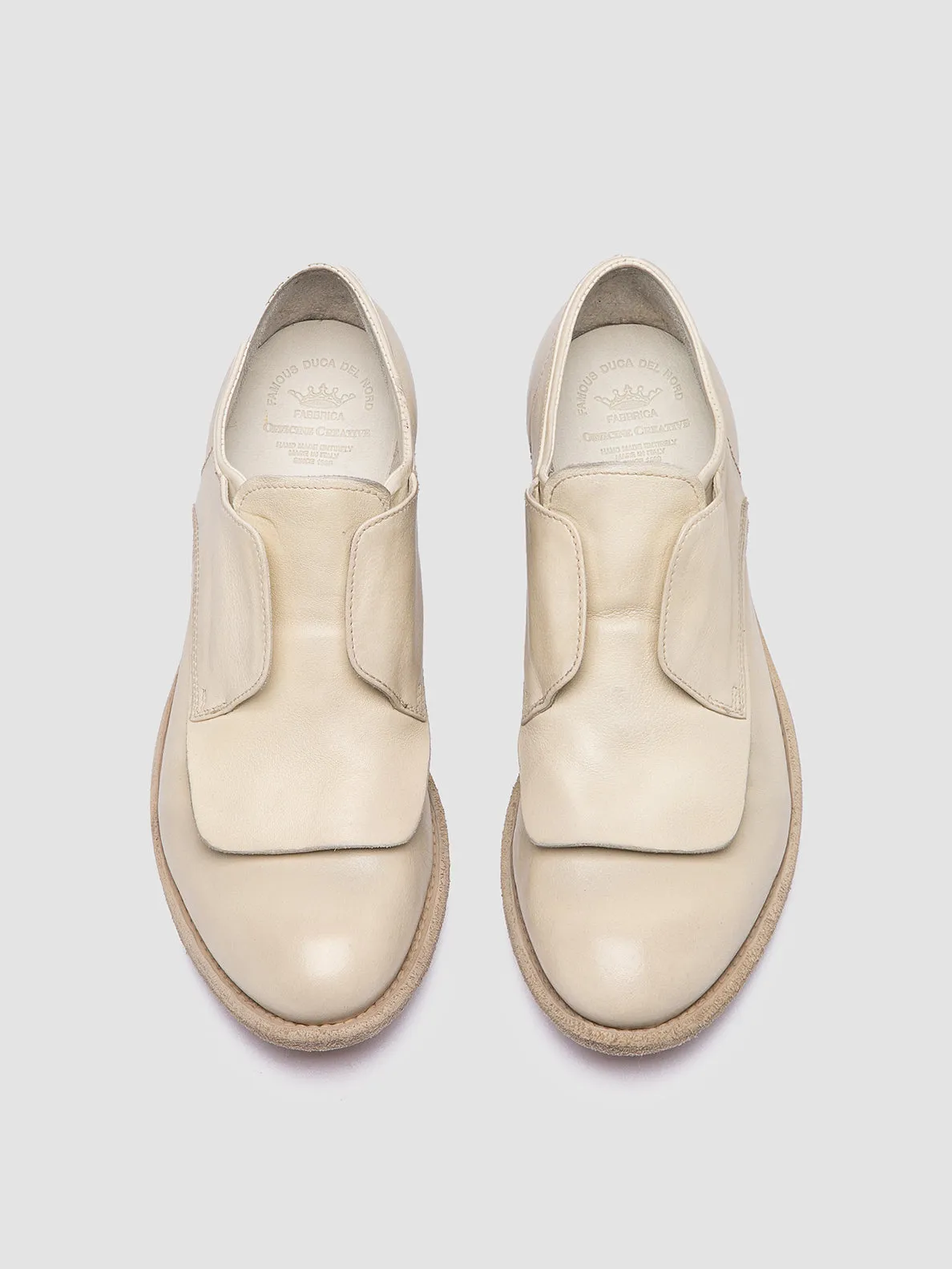 Daily Function Step Light LEXIKON 550 - White Leather Derby Shoes
