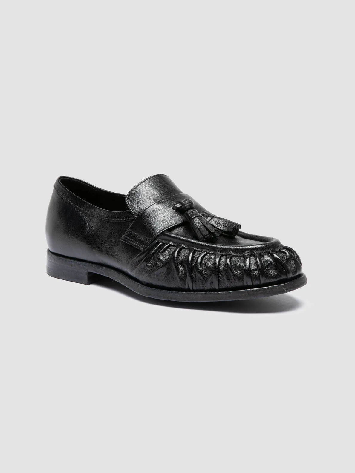 SOLITUDE 108 - Blue Leather Tassel Loafers Classic Leather