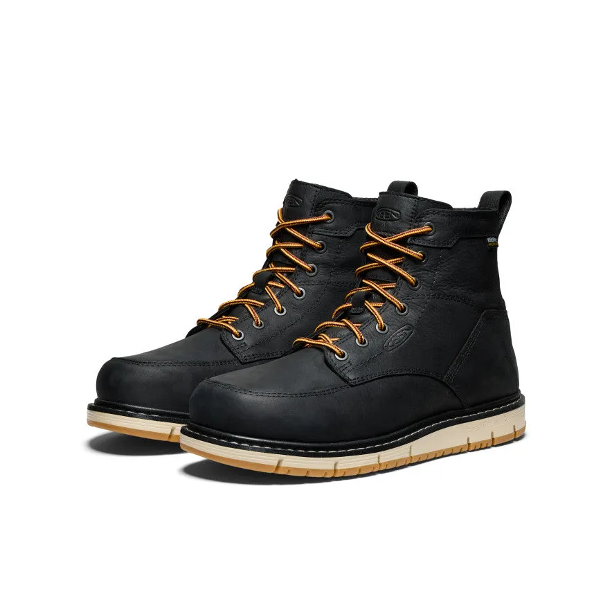 Men's San Jose 6" Waterproof Boot (Aluminum Toe)  |  Black/Gum Ultimate Trekking Boots Ultimate Stability