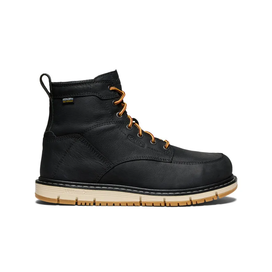 Slope Ready Ultimate Trek Men's San Jose 6" Waterproof Boot (Aluminum Toe)  |  Black/Gum