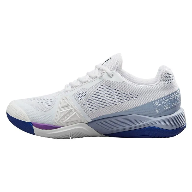 Wilson Women's Rush Pro 4.0 Tennis Shoes White Eventides Slip Safe
