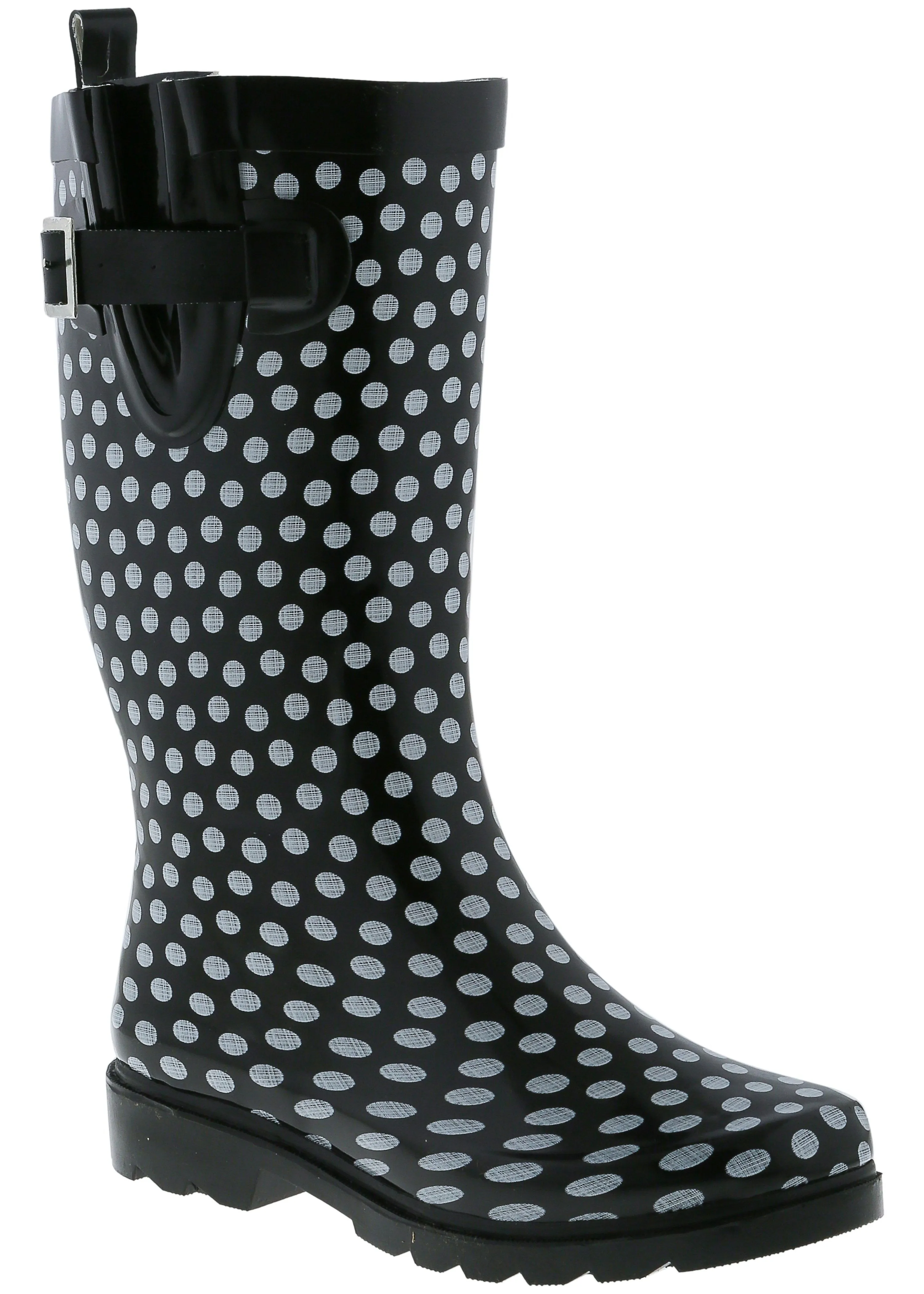 Seasonal Wear Ladies Dots Tall Rubber Rain Boot