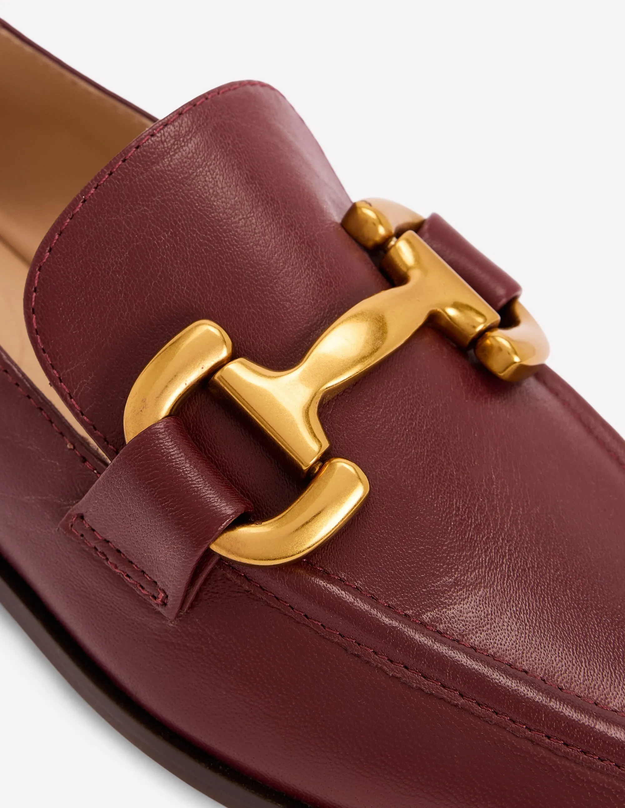 Stylish Cushioning Iris Snaffle Loafers-Oxblood