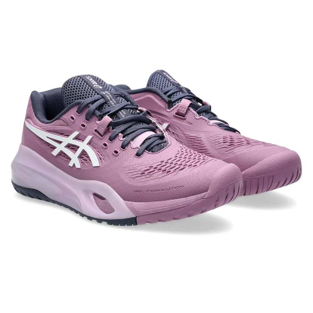Asics Gel Resolution X Wide Women's Tennis Shoe (Ube Pink/White) Sprint Practice