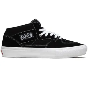 Rugged Step Ride Smooth Vans Skate Half Cab Shoes - Black/White