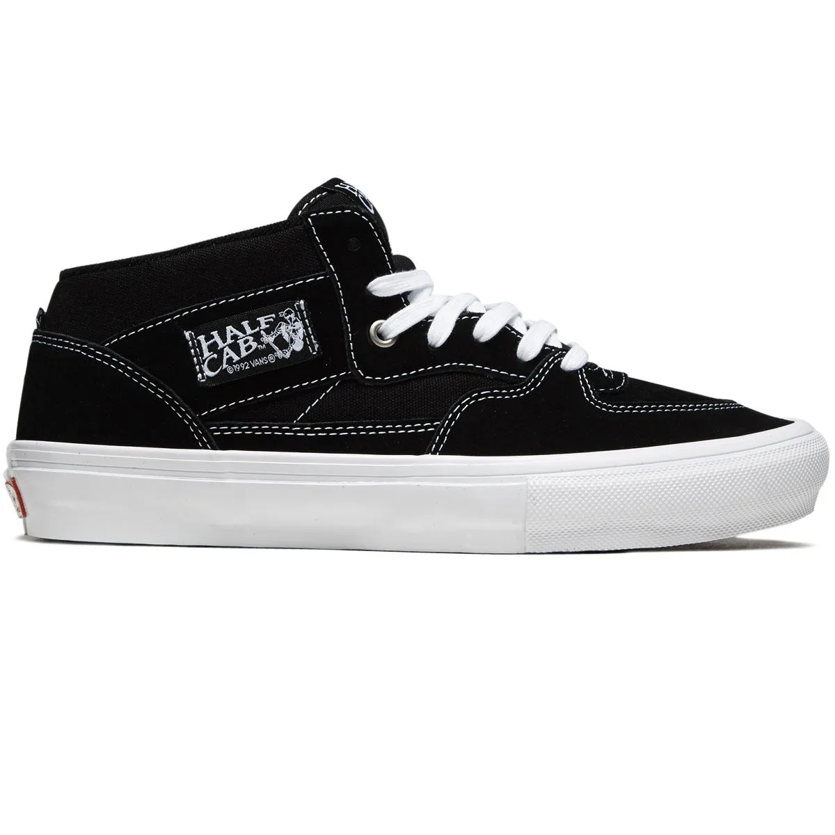 Airflow Lining Skate Ready Vans Skate Half Cab Shoes - Black/White