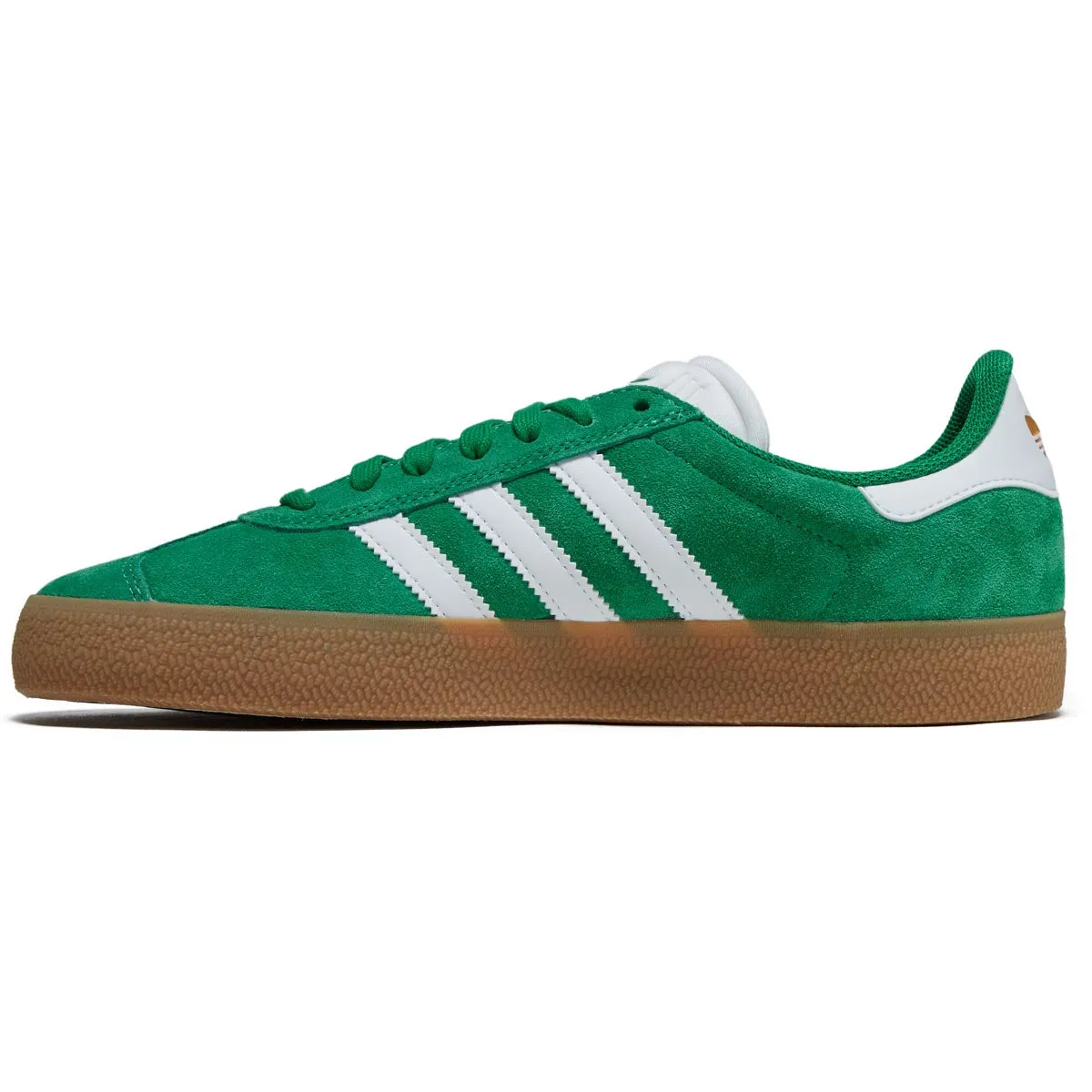 Adidas Gazelle ADV Shoes - Green/Ftwr White/Gold Metallic Urban Wear Grip Surface