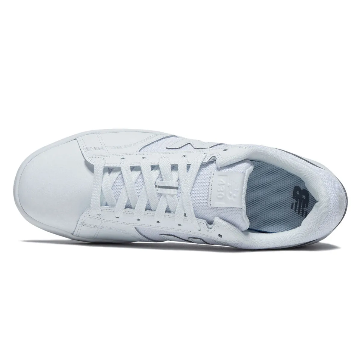 synthetic leather New Balance 430 Shoes - White/White
