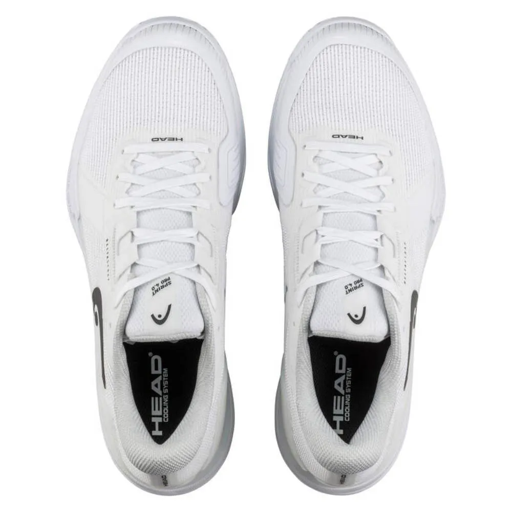 Breathable Material High Top Head Sprint Pro 4.0 Men's Tennis Shoe (White/Black)