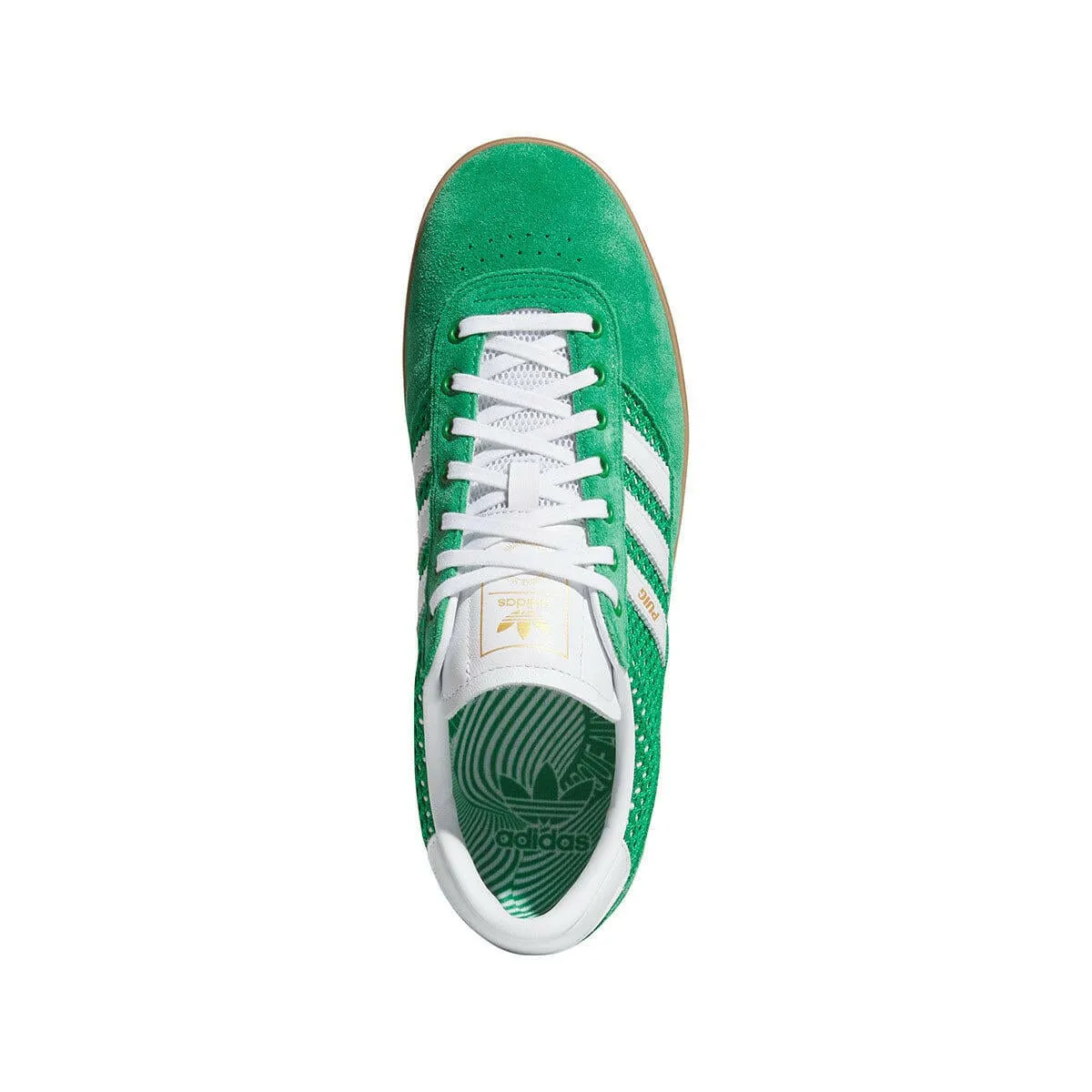 Adidas - Puig Indoor Shoes Green/White/Gum Skate Step Ready